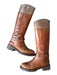 Tory Burch Shoe Size 8.5 Sienna Leather Riding Boot Buckle Detail Logo Boots Sienna / 8.5