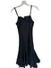 Beatrice B. Size Est S Black Button Up Tiered high neck Maxi Dress Black / Est S