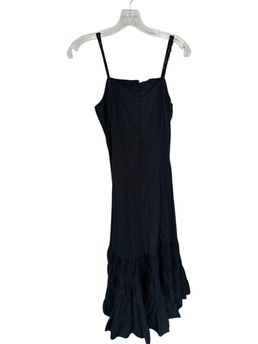 Beatrice B. Size Est S Black Button Up Tiered high neck Maxi Dress Black / Est S