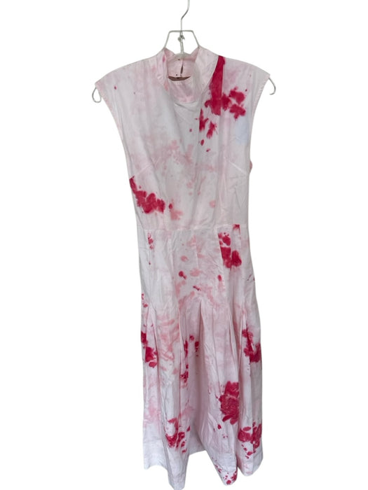 S/W/F Size Est S Pink Cotton Tie Dye Open Back Sleeveless Maxi Dress Pink / Est S