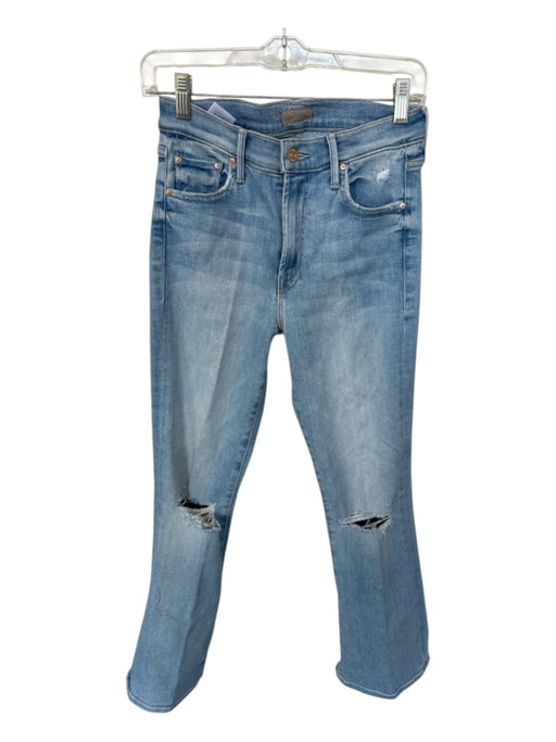 Mother Size 26 Light Wash Cotton Blend High Waist Bootcut distressed Jeans Light Wash / 26