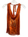 Cami NYC Size XS Orange Silk Bandana Print Tie Neck Halter Cowl Neck Top Orange / XS