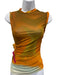 Jonathan Simkhai Size XS Orange & Aqua Viscose Blend Abstract Print Cutout Top Orange & Aqua / XS
