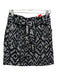 Marie Oliver Size 2 Black, White, Brown Polyester Striped, Animal Print Skirt Black, White, Brown / 2