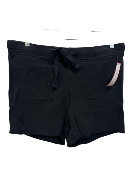 Frank & Eileen Size S Black Cotton Drawstring Waist Solid Shorts Black / S