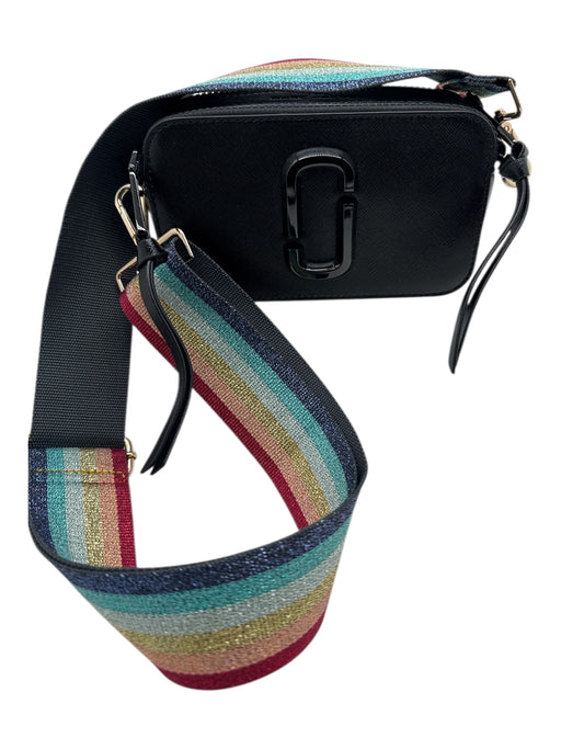 Marc Jacobs Black & Rainbow Wide Strap Rainbow Zip closure Crossbody Bag Black & Rainbow / S