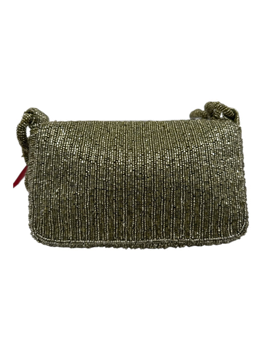 Anthropologie Sage green Beaded chain link strap Shoulder Bag Sage green / S