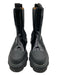 Ganni Shoe Size 39 Black Rubber Patent Accents Fabric Block Platform Lug Booties Black / 39