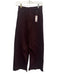 Zara Size 2 Burgundy Purple Cotton Blend Denim Pintuck Detail Wide Leg Jeans Burgundy Purple / 2