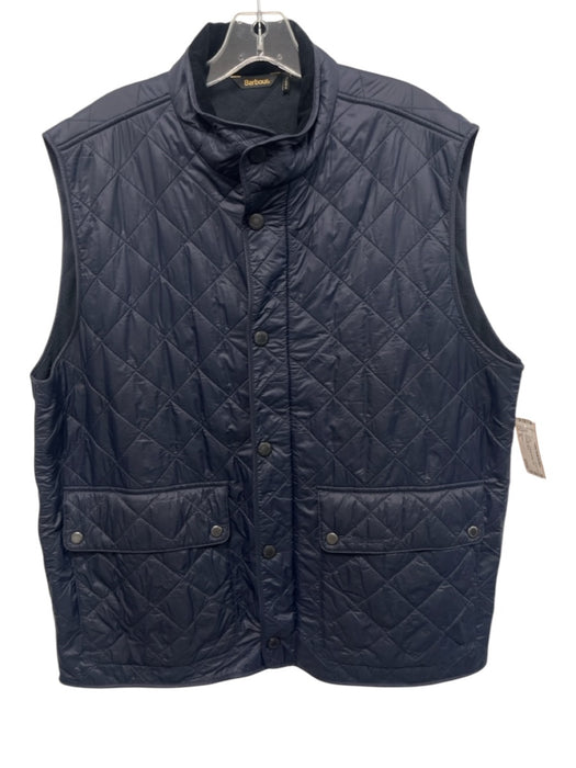 Barbour Size XL Navy Blue Synthetic Quilted Vest Men's Jacket Navy Blue / XL