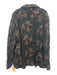 Billy Reid Size XXL Black & Brown Cotton Blend Cordouroy Bird Detail Jacket Black & Brown / XXL