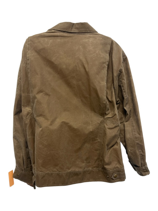 Tom Beckbe Size XL Beige Cotton Waxed Button Up Snap button Men's Jacket Beige / XL