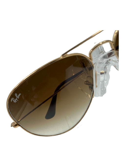 Ray Ban Gold & Brown Aviator Men's Sunglasses