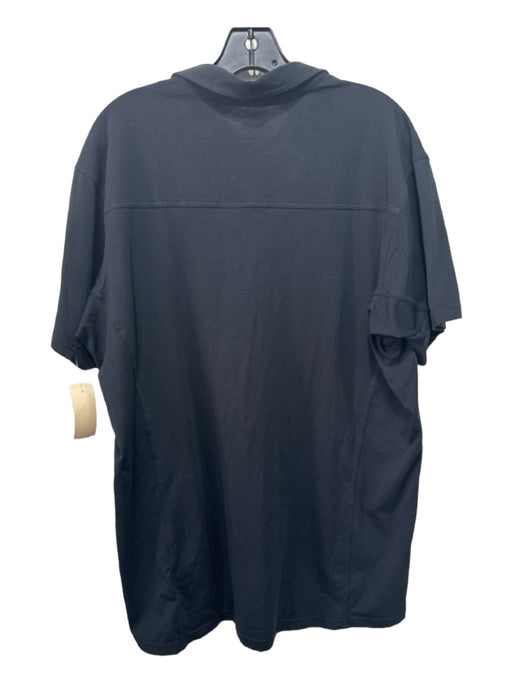 Arcytex Size XL Black Polyester Solid Collar Men's Short Sleeve Shirt XL