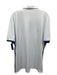 Adidas Size XXL White & Blue Synthetic Solid Jersey Men's Short Sleeve White & Blue / XXL
