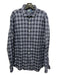 Polo Size XL Navy & Blue Cotton Plaid Button up Men's Long Sleeve Shirt Navy & Blue / XL