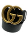 Gucci New Black Leather Solid Men's Belt Black