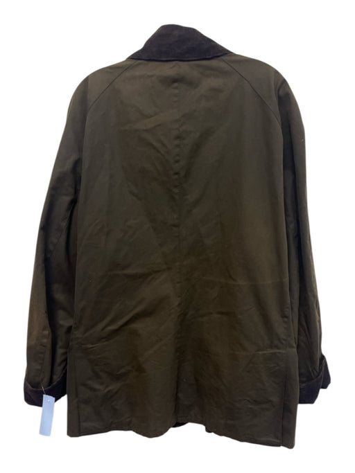 Barbour Size XXL Olive Green Waxed Cotton Solid Outdoors Men's Jacket Olive Green / XXL
