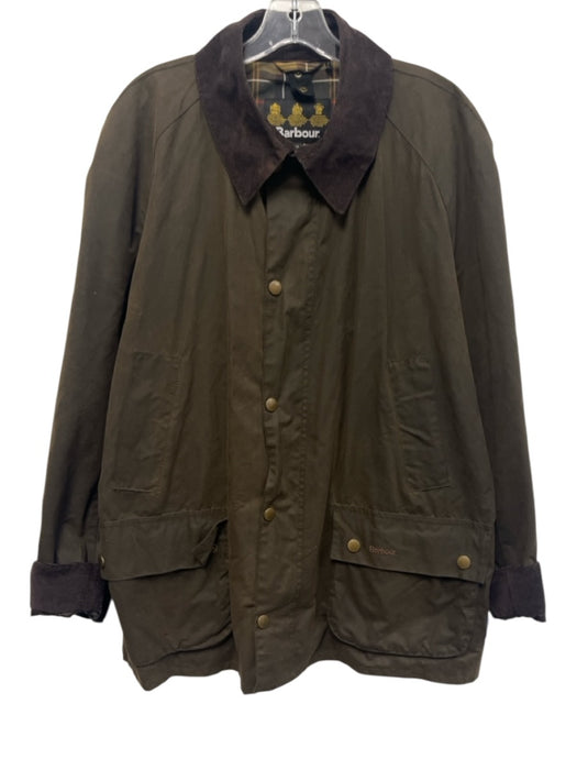 Barbour Size XXL Olive Green Waxed Cotton Solid Outdoors Men's Jacket Olive Green / XXL