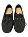 Cole Haan Shoe Size 7 Black Suede Almond shape Slip On Tie Detail Boat Shoes Black / 7