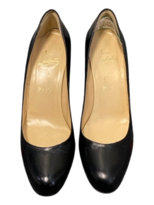 Christian Louboutin Shoe Size 38 Black Leather Almond Toe Closed Toe Pump Shoes Black / 38