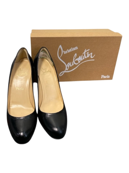 Christian Louboutin Shoe Size 38 Black Leather Almond Toe Closed Toe Pump Shoes Black / 38