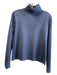 Lafayette 148 Size Medium Blue Silk Long Sleeve Turtle Neck pull over Top Blue / Medium