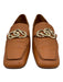 Lafayette 148 Shoe Size 37 Tan Brown & Gold Leather Square Toe Buckle Loafers Tan Brown & Gold / 37