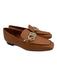 Lafayette 148 Shoe Size 37 Tan Brown & Gold Leather Square Toe Buckle Loafers Tan Brown & Gold / 37