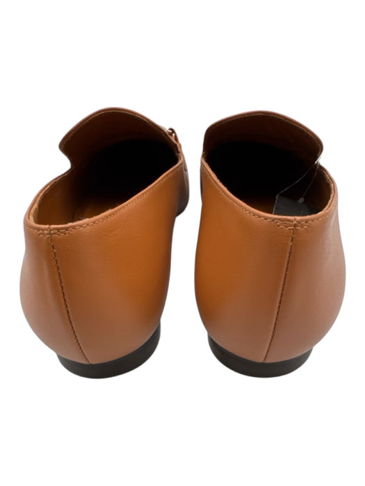 Lafayette 148 Shoe Size 37 Tan Brown & Gold Leather Square Toe Buckle Loafers Tan Brown & Gold / 37