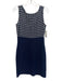 St John Collection Size 6 Navy Blue & White Wool & Rayon Windowpane Dress Navy Blue & White / 6