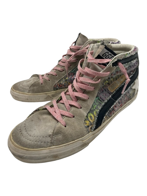 Golden Goose Shoe Size 38 Beige & Multi Suede Sequin Animal Print Sneakers Beige & Multi / 38