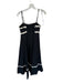 Petal + Pup Size S Black & Cream Cotton Spaghetti Strap Scallop Detail Dress Black & Cream / S