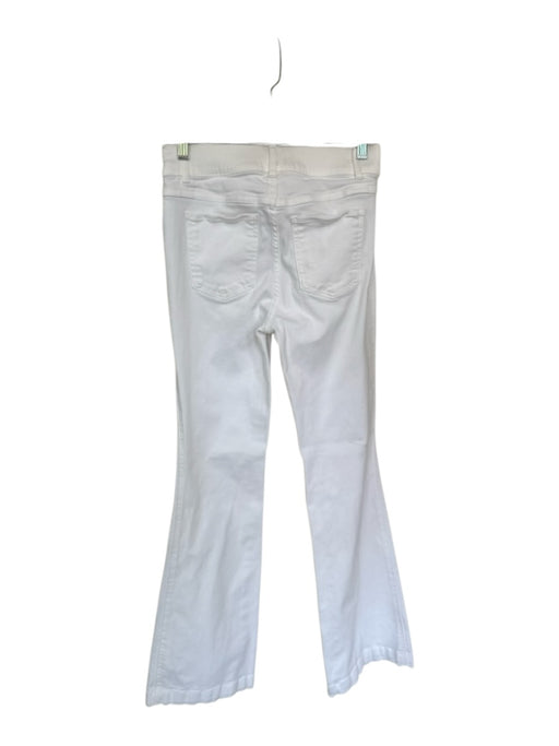 Spanx Size M White Cotton Blend Wide Leg Crop Front & Back Pockets Jeans White / M