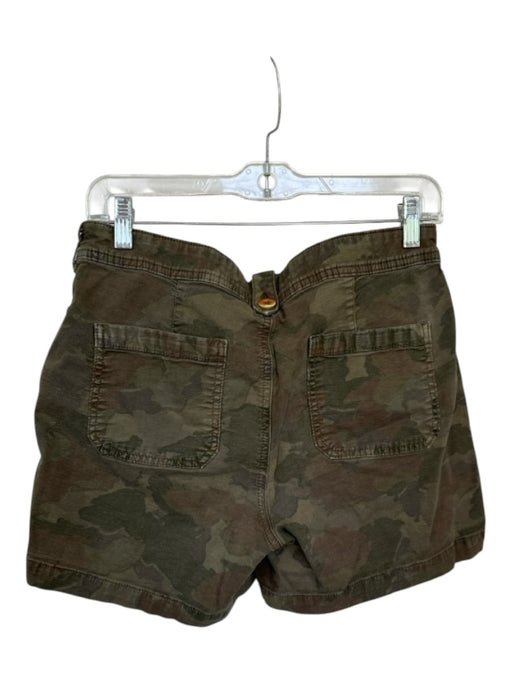 Anthropologie Size 29 Army Green Cotton Blend Camo Cargo Shorts Army Green / 29