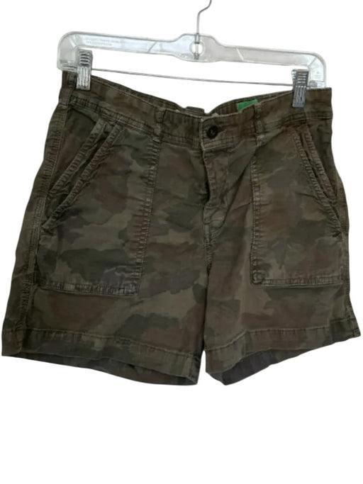 Anthropologie Size 29 Army Green Cotton Blend Camo Cargo Shorts Army Green / 29