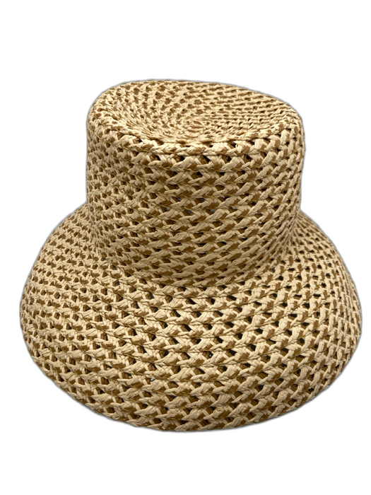 Eric Javits Tan & brown Raffia Weave Heathered Bucket Hat Tan & brown / One Size