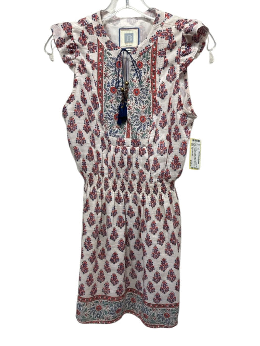 Bell by Alicia Bell Size S Red, Blue & White Cotton Cap Sleeve Paisley Dress Red, Blue & White / S
