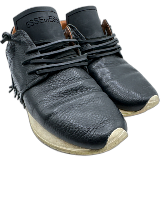Esseutesse Shoe Size 38 Black, White & Tan Leather Round Pointed Toe Sneakers Black, White & Tan / 38