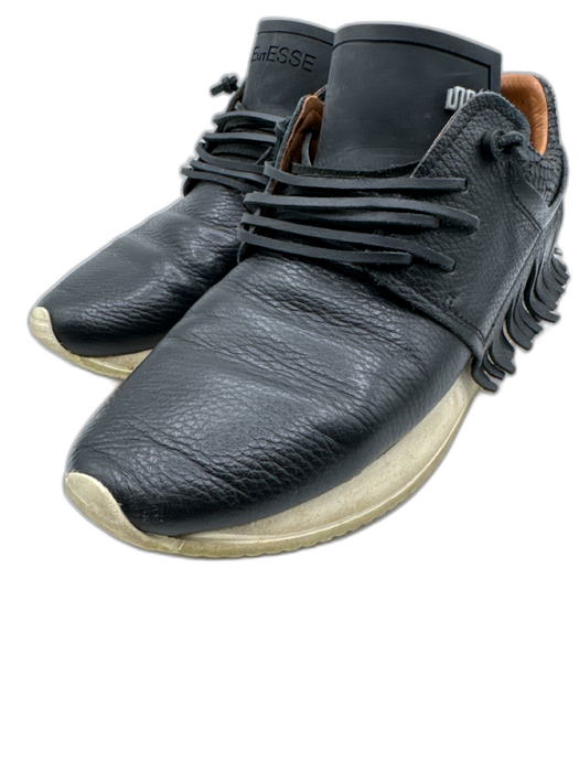 Esseutesse Shoe Size 38 Black, White & Tan Leather Round Pointed Toe Sneakers Black, White & Tan / 38