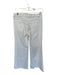 Mother Size 29 White Cotton Raw Hem High Waist Wide Leg Button Fly Jeans White / 29