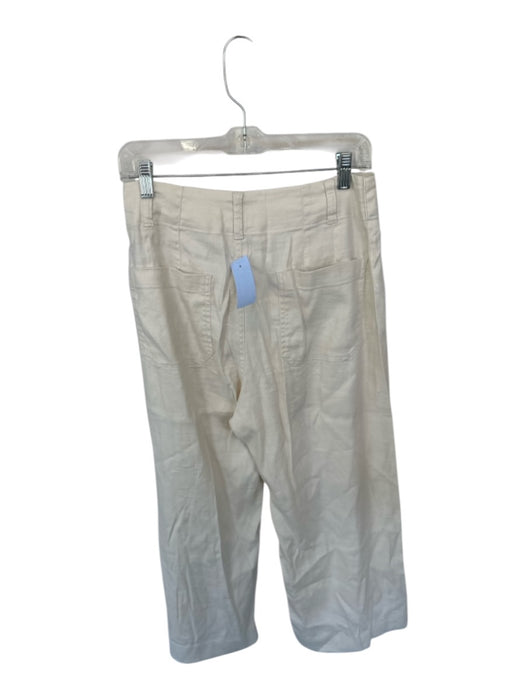 Maeve Size 29 Cream Linen Blend Straight Leg Front Pocket High Waist Pants Cream / 29