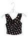 AFRM Size XS Brown & Black Polyester Polka Dots Off the Shoulder Cropped Top Brown & Black / XS