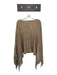 Shiraleah Tan Acrylic Knit Fringe Hem Poncho Tan / One Size