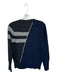 27 Miles Size M Black, Grey & Navy Cashmere Color Block Stripe Sweater Black, Grey & Navy / M