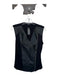 Michael Stars Size S Black Leather, rayon, spandex Fabric Block Zip Up Vest Top Black / S