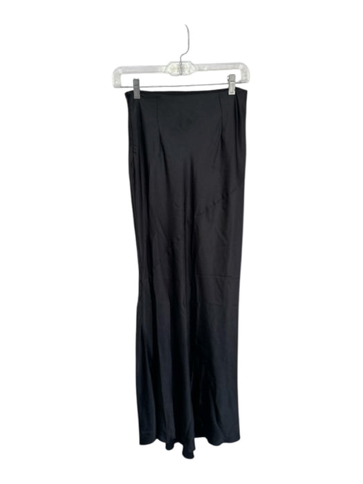 Aqua Size S Black Side Zip Maxi Elastic Waist Skirt Black / S