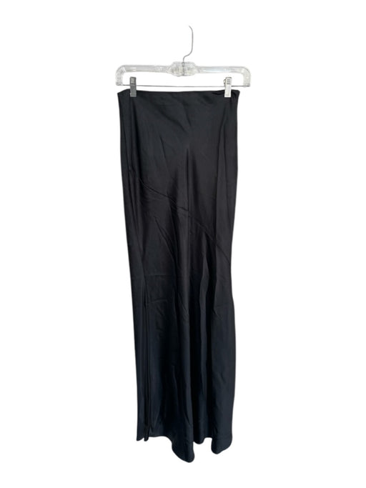 Aqua Size S Black Side Zip Maxi Elastic Waist Skirt Black / S