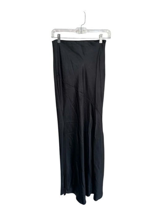 Aqua Size S Black Side Zip Maxi Elastic Waist Skirt Black / S
