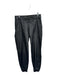 Spanx Size M Black Polyester & Elastane Vegan Leather Elastic Waist Jogger Pants Black / M